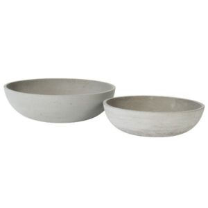 Serie due ciotole tonde cemento grigio