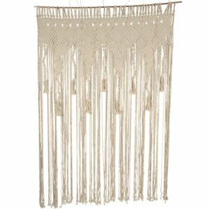 Tenda in macramè bianco crema