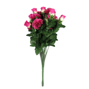 Alternative view of Mazzo con zinnia artificiale