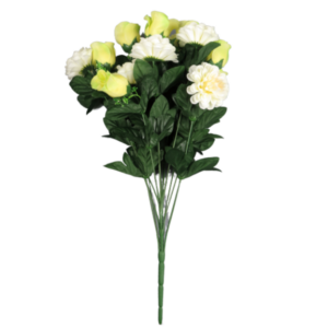 Mazzo con zinnia artificiale