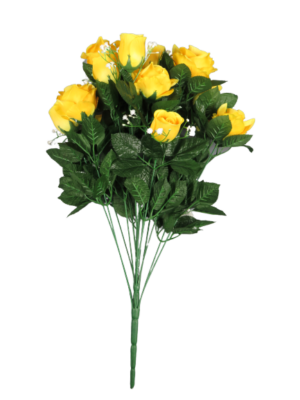 Mazzo rosa e galatea fiori finti