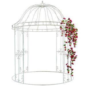 Gazebo bianco in metallo