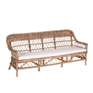 Divano 3 posti in giunco traforato