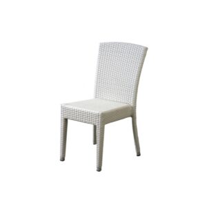 Sedia bianca in polyrattan