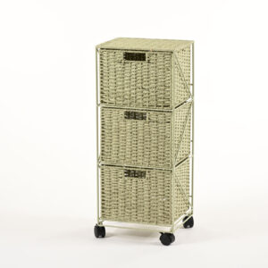 Cassettiera stretta verde 3 cassetti