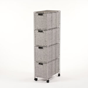 Cassettiera slim grigia a 4 cassetti inm