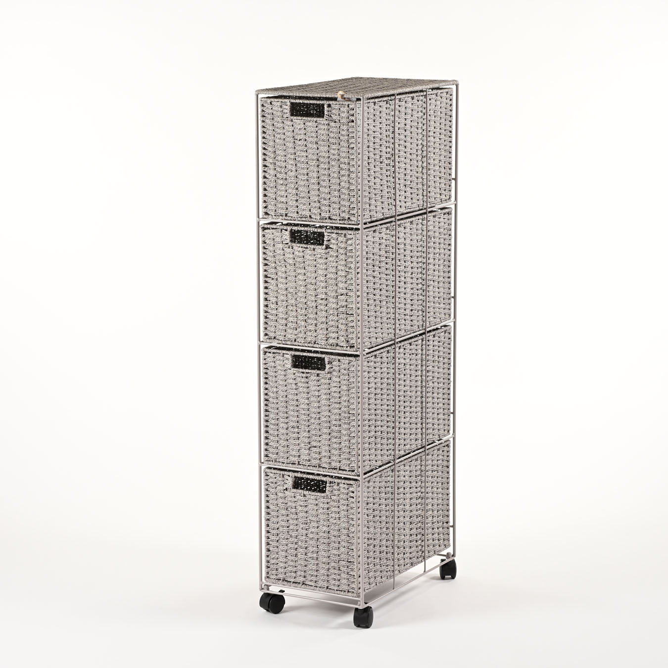 Cassettiera slim grigia a 4 cassetti inm