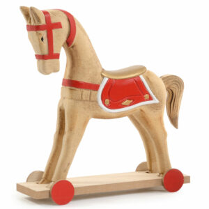 Alternative view of Cavallino in legno con ruote